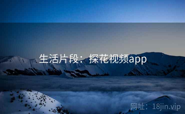 生活片段：探花视频app