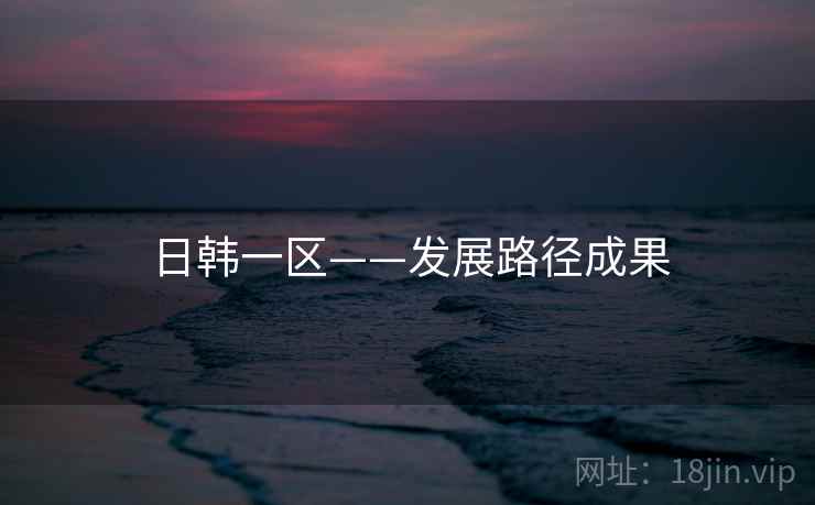 日韩一区——发展路径成果